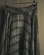 "ENRICO COVERI" 80's-90's Metallic flared maxi skirt
