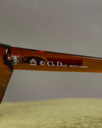 "Christian Dior" 70's-80's Amber optyl oversized sunglasses