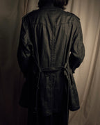 "JEAN PAUL GAULTIER" Firm finish double-zip belted mid-length coat