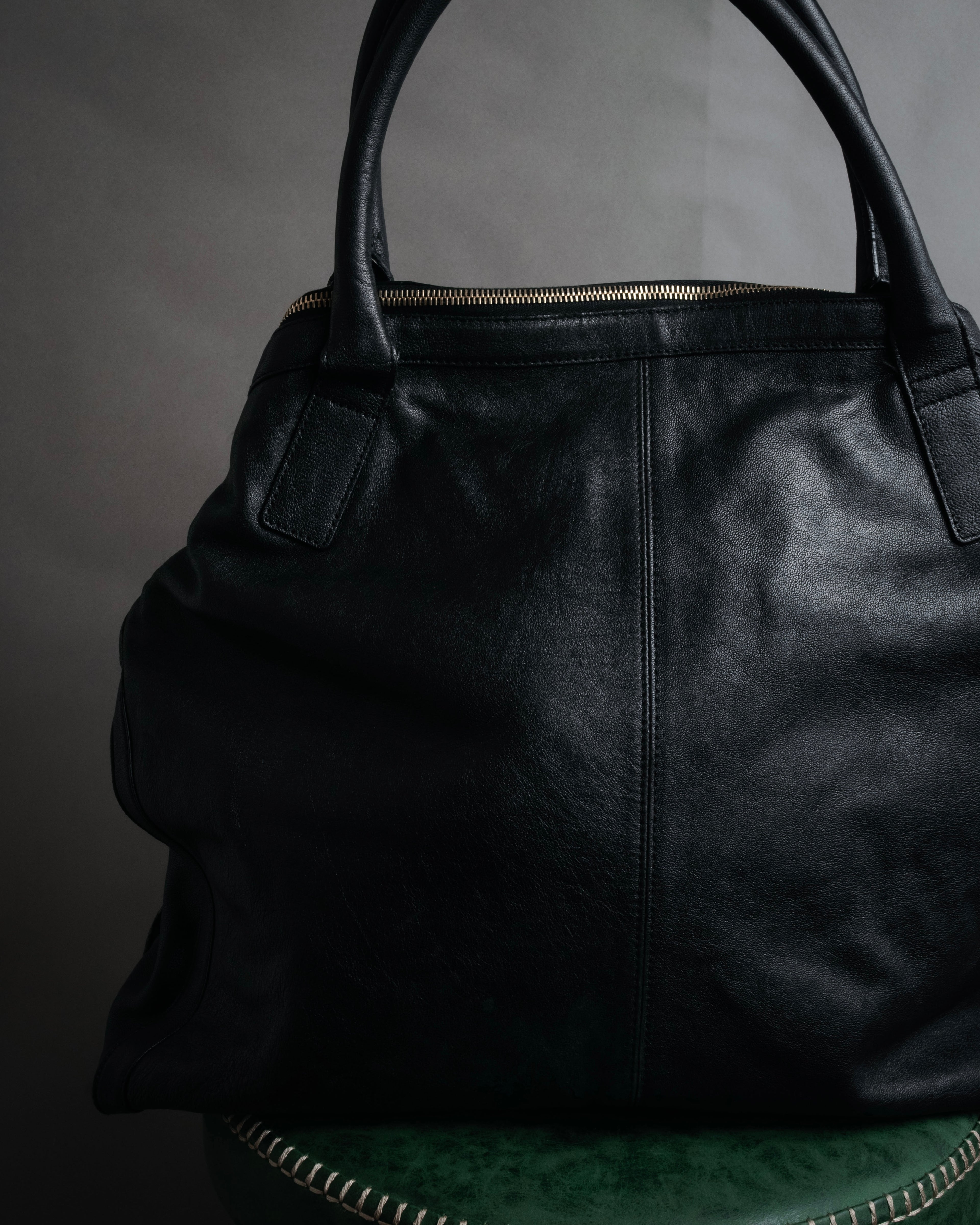 “Alexander McQueen” 2000’s Soft leather zip tote bag