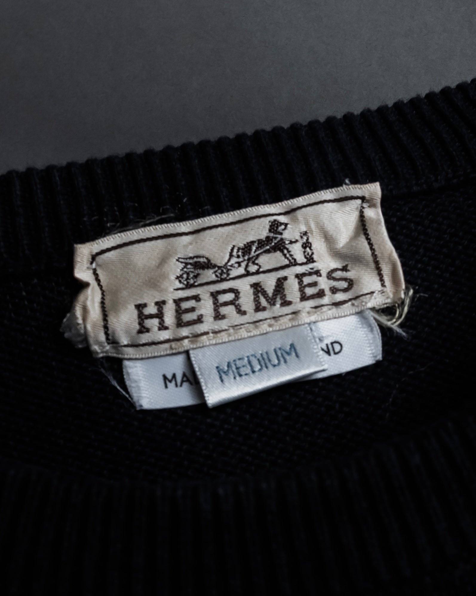 "HERMES" 80's-90's Minimalist design cotton knit