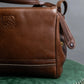 "LOEWE" Horizontal design logo engraved leather shoulder bag