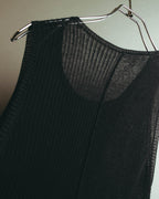 “Yohji Yamamoto” 2010’s sheer cotton ribbed long dress