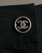 “CHANEL” 2004 Spring grosgrain straight trousers