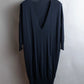 "BALENCIAGA" Rib switching design V-neck long dress