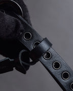 "Christian Dior" Black eyelet leather narrow belt