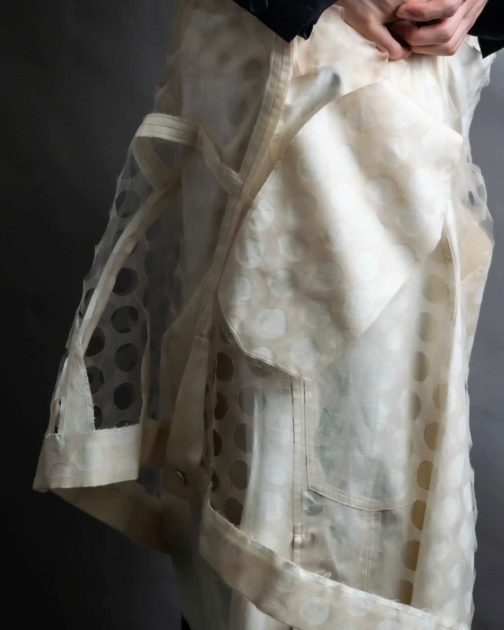 "MAISON MARGIELA" 20SS Polka dot tulle layered skirt