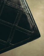 "Yves Saint Laurent" 80's-90's Lattice textured leather shoulder bag