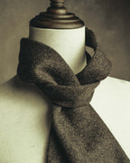 -SPECIAL- "Yves Saint Laurent" 90's-00's Charcoal grey wool textured knit tie