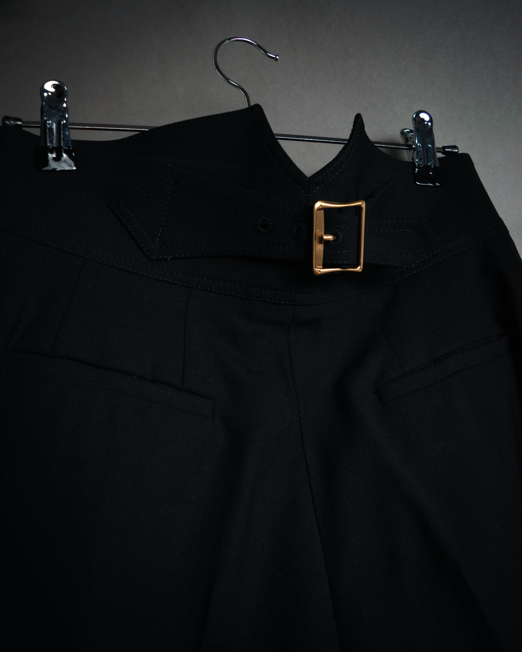 “FENDI” 90’s-00’s Sculpted V-back wide-leg trousers