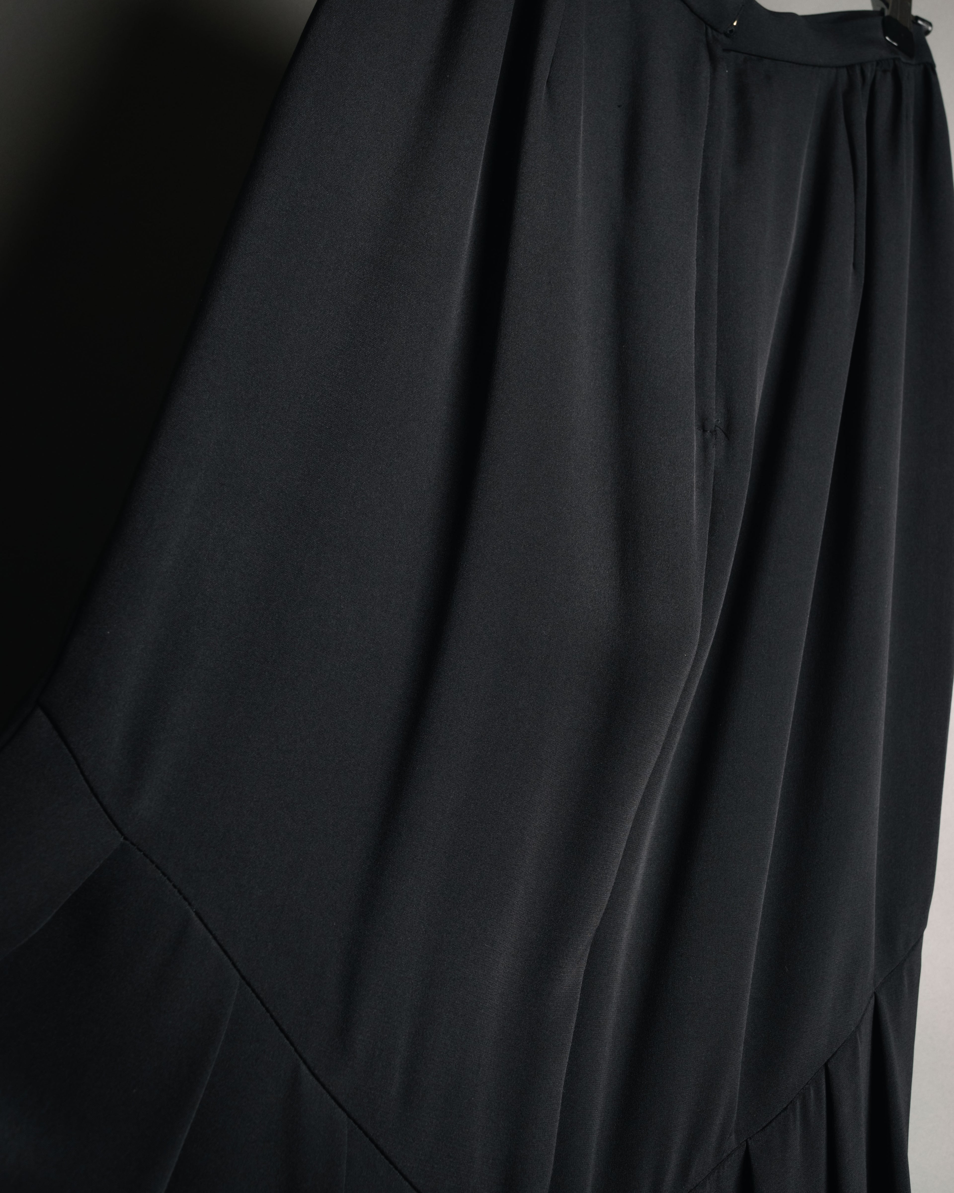 “Christian Dior” 80’s-90’s Silk draped long skirt