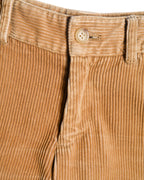RALPH LAUREN/ Corduroy Cuffed Wide Trousers Brown