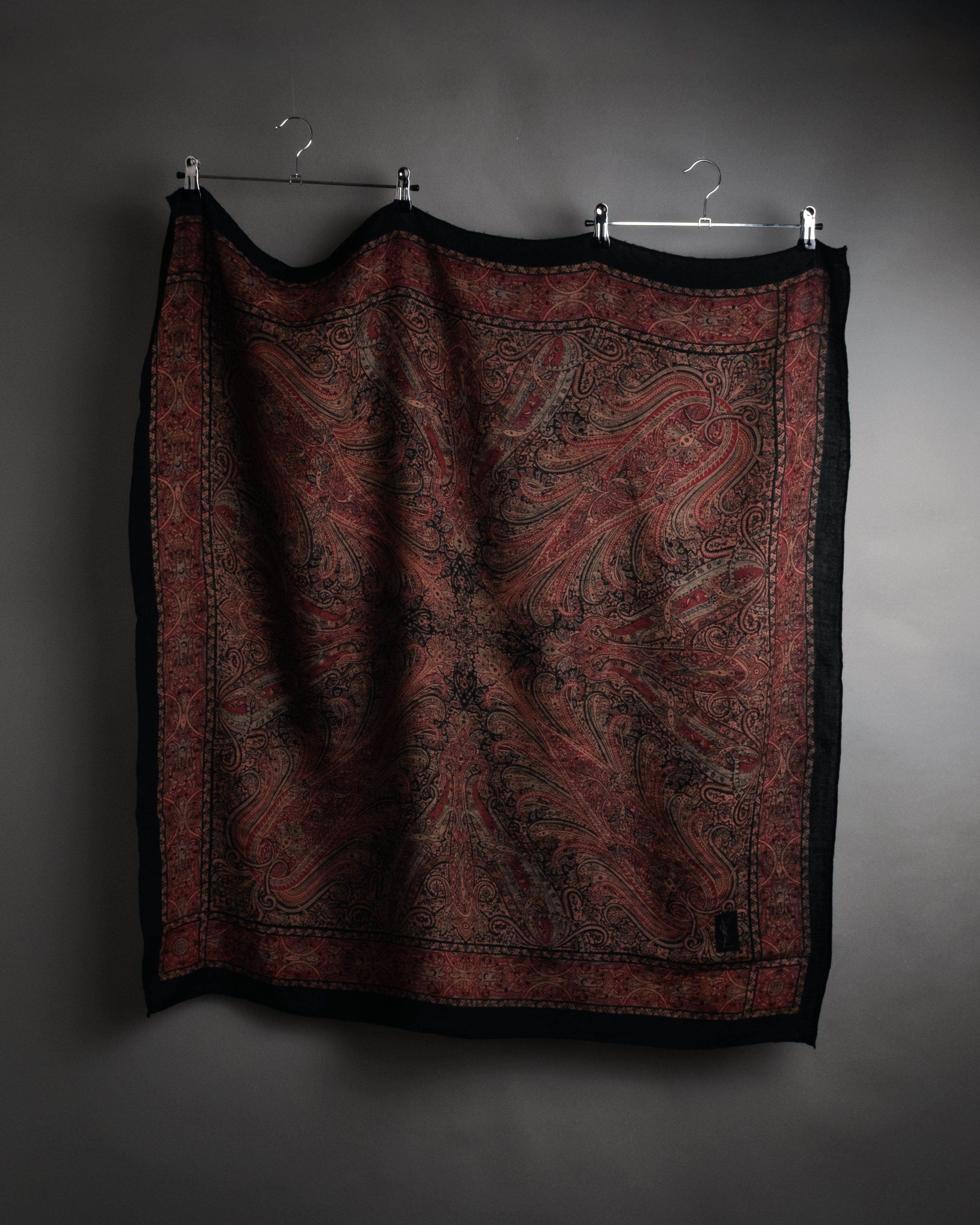 “Yves Saint Laurent” 1985-1995 Paisley framed scarf