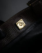 “FENDI” 2010’s Architectural grained leather 3Jours bag