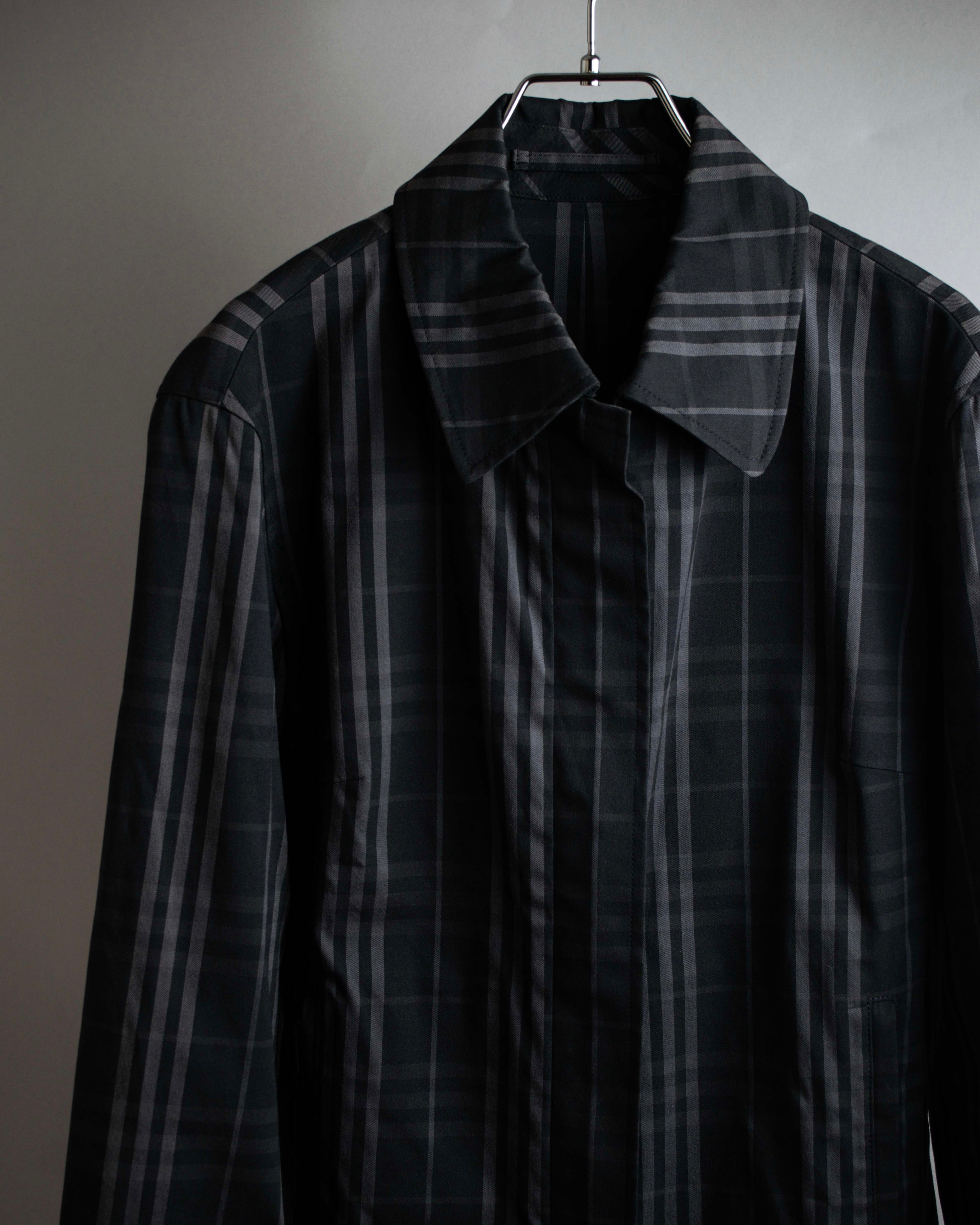 "BURBERRY" Combination leather design check pattern one-shoulder bag