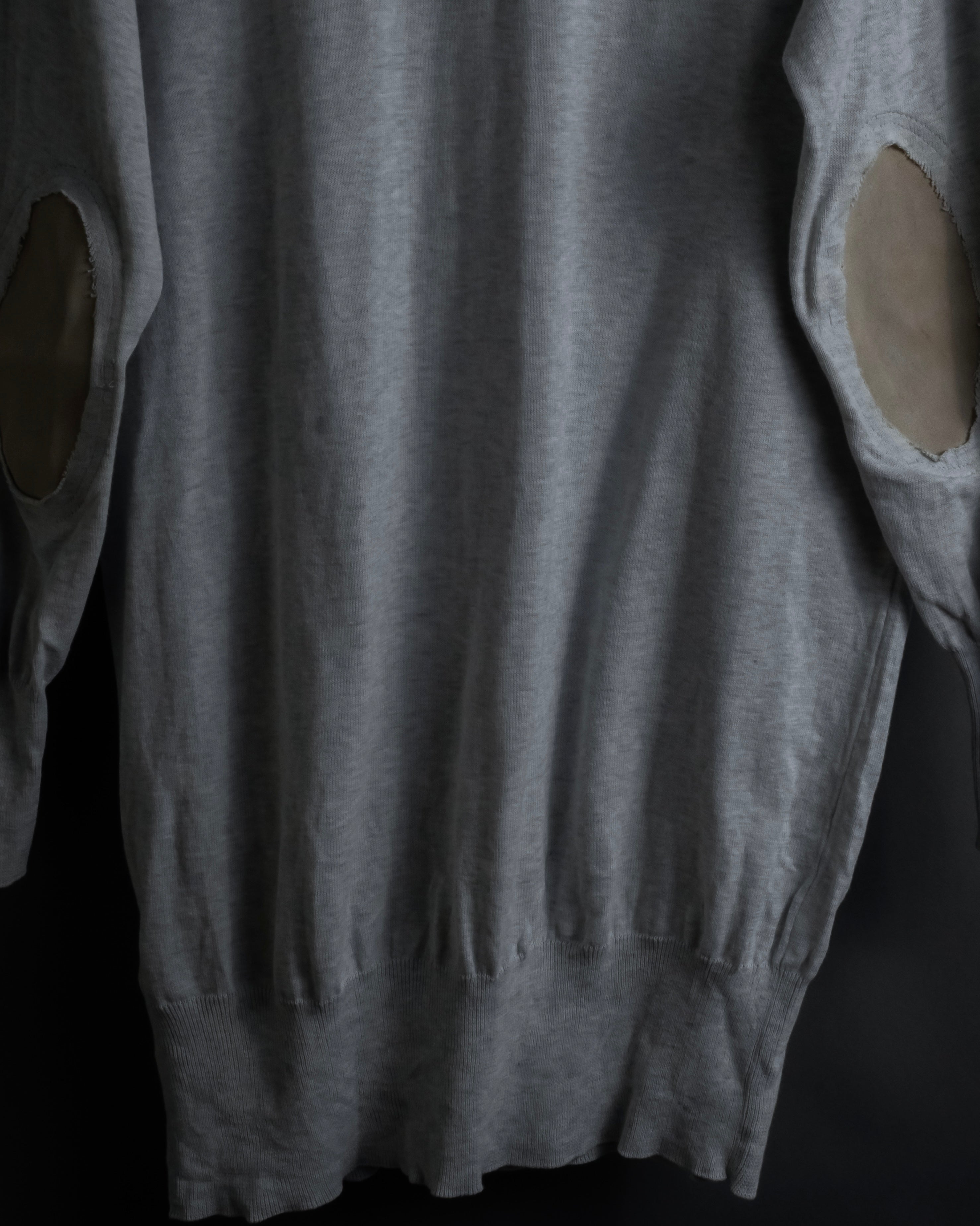 "Maison Margiela" 18SS elbow patch cotton v-neck knit