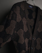 “Yves Saint Laurent” 80’s-90’s geometric knit cardigan