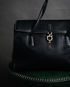 “Salvatore Ferragamo” 90's–00's Gancini leather handbag