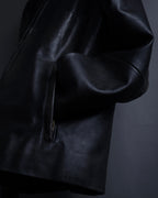 "Weekend Max Mara" Minimalist design center zip-up leather jacket