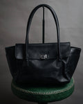 “TIFFANY & CO.” 2010’s Grained leather chain shoulder bag
