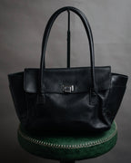 “TIFFANY & CO.” 2010’s Grained leather chain shoulder bag