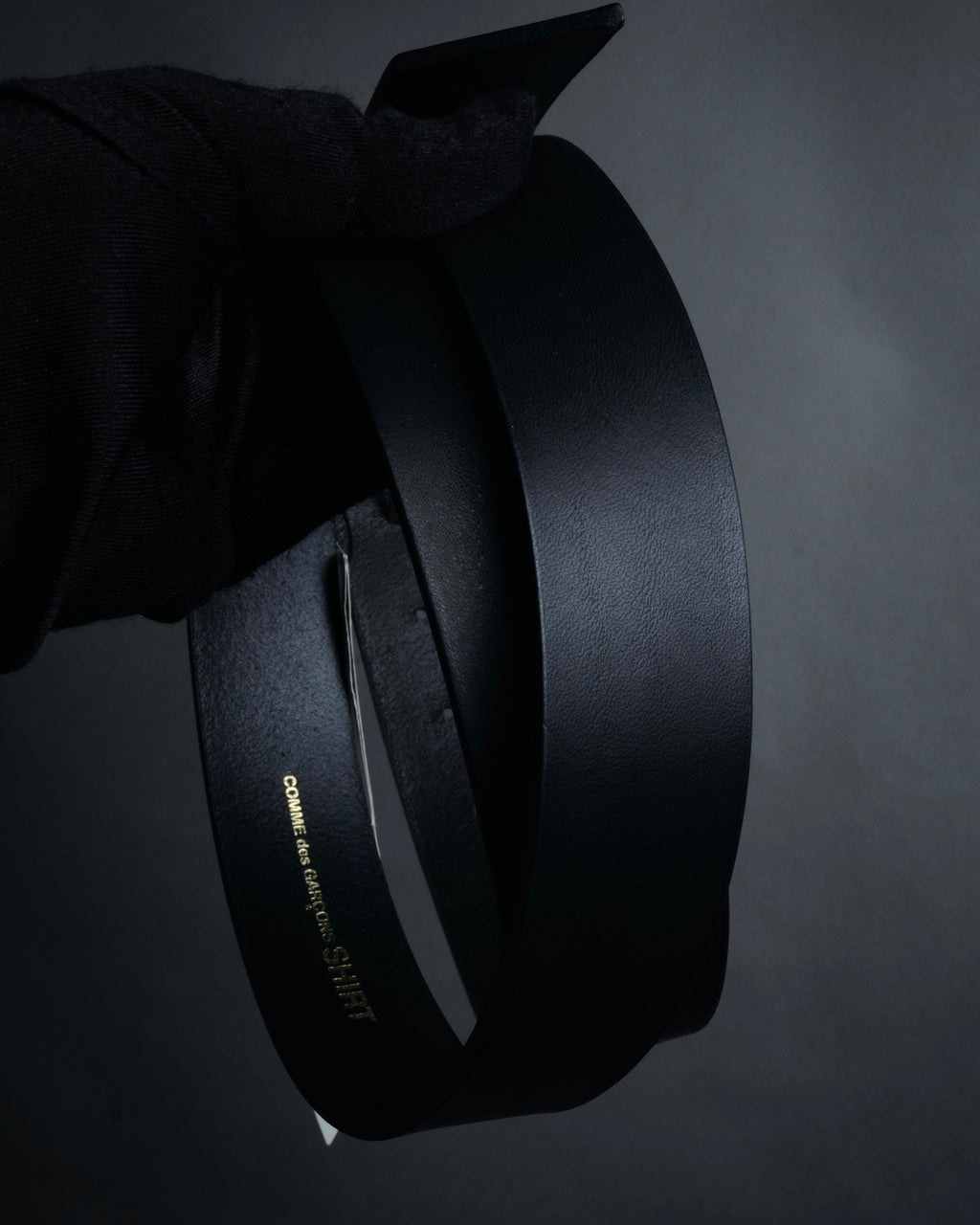 “COMME des GARCONS SHIRT” 00’s Minimal leather roller belt