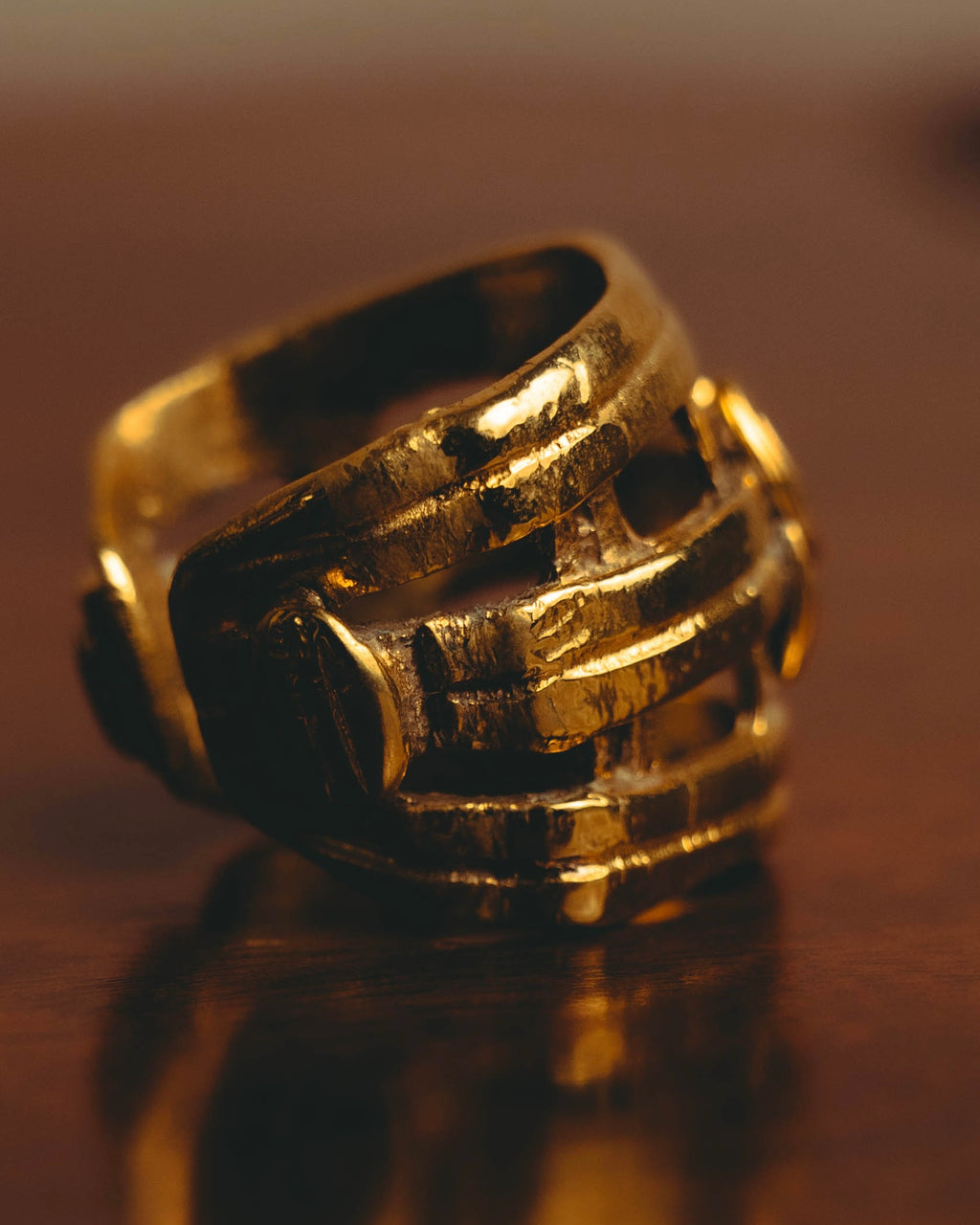 -SPECIAL- “CHANEL” 1996 Spring Collection Lattice CC wide band ring