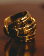 -SPECIAL- “CHANEL” 1996 Spring Collection Lattice CC wide band ring
