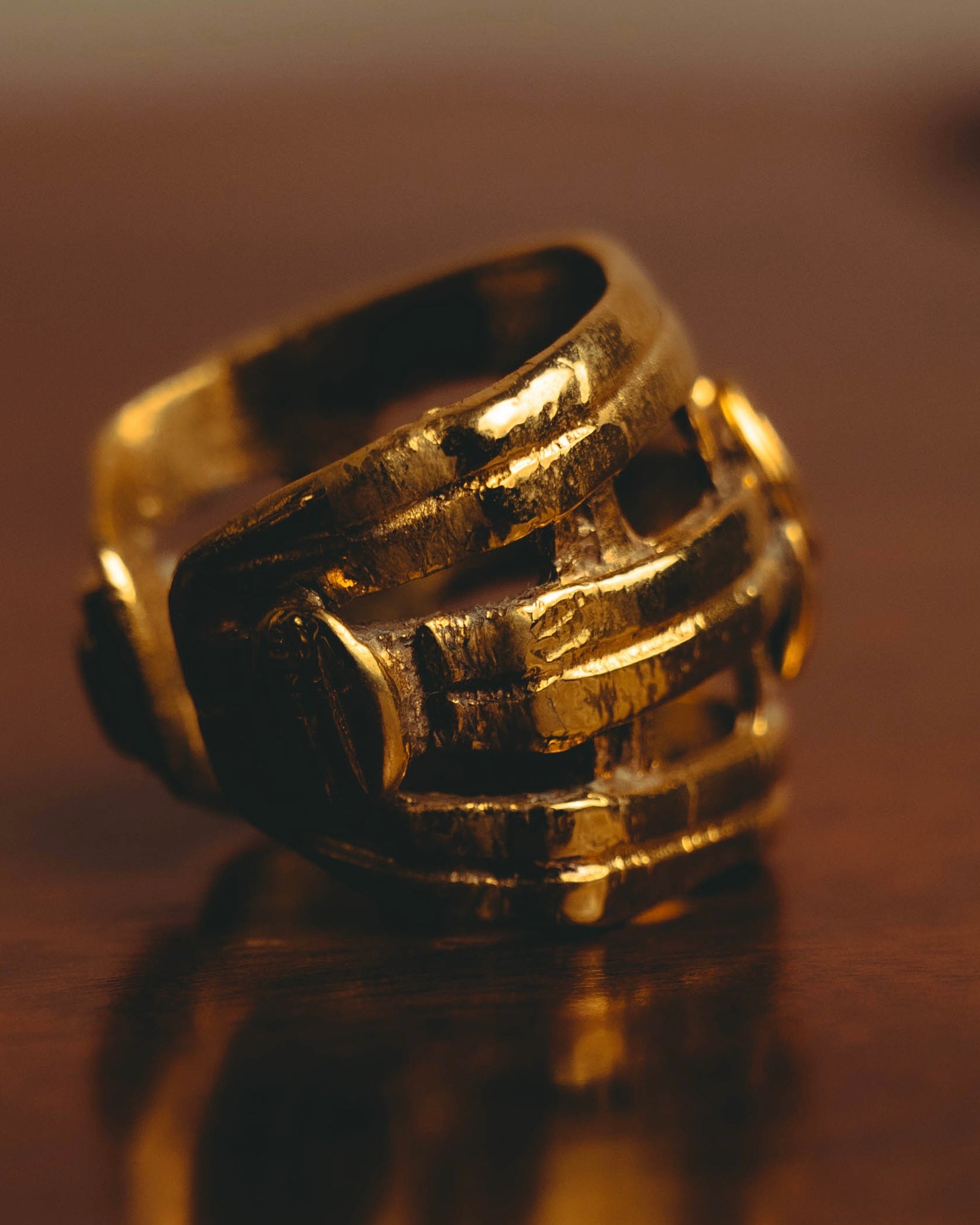 -SPECIAL- “CHANEL” 1996 Spring Collection Lattice CC wide band ring