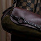 "DAVID&SCOTTI" Buckle design combination material one handle bag