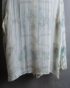 "HERMES" Margiela period abstract pattern shirt