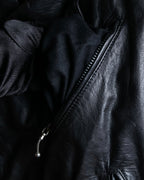 "MOSCHINO" Box silhouette leather double rider jacket