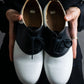 "COMME des GARCONS" Bicolor shark sole saddle shoes