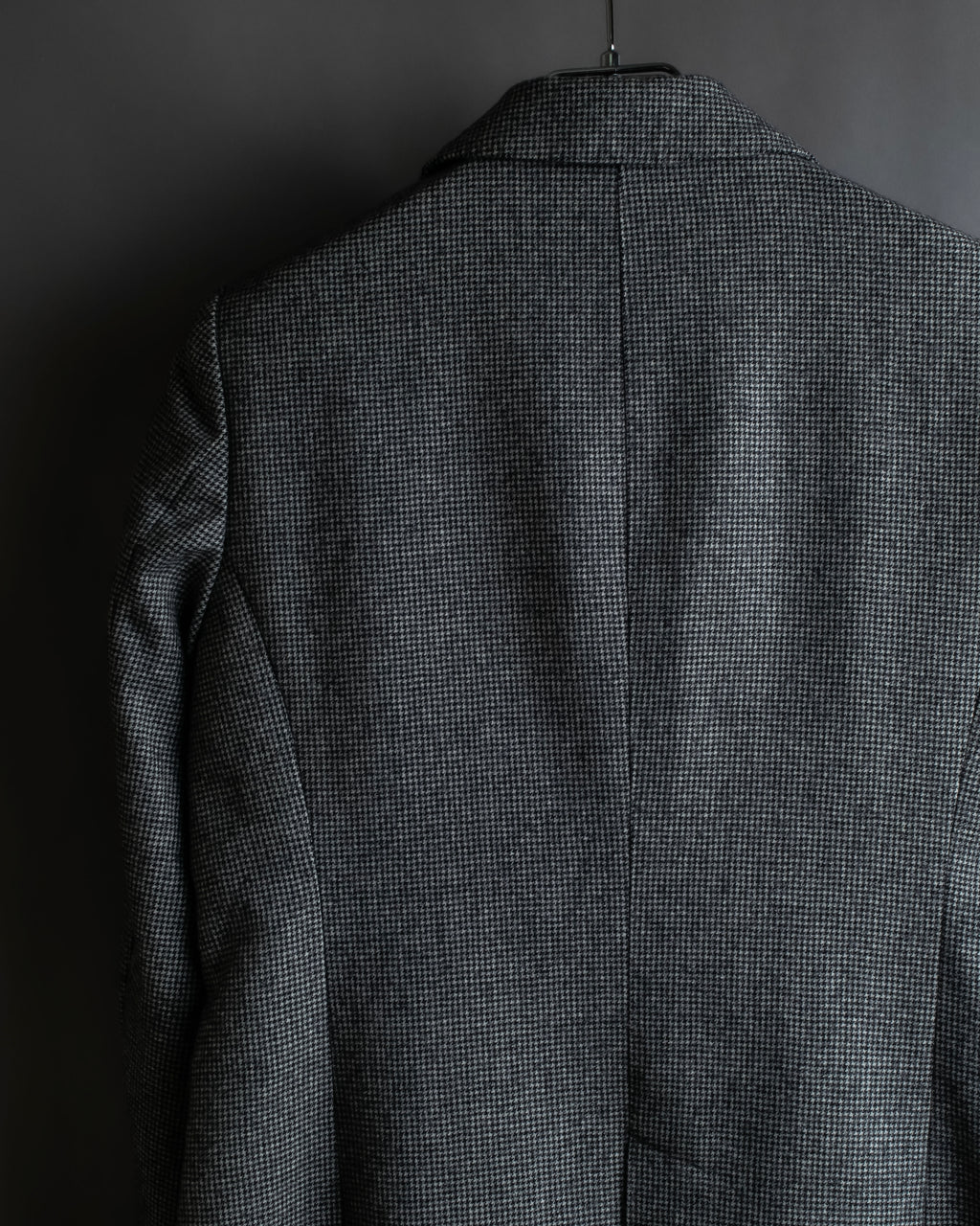 "Whim Gazette" Houndstooth pattern shaped tailored jacket