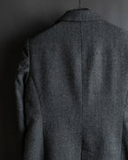 "Whim Gazette" Houndstooth pattern shaped tailored jacket