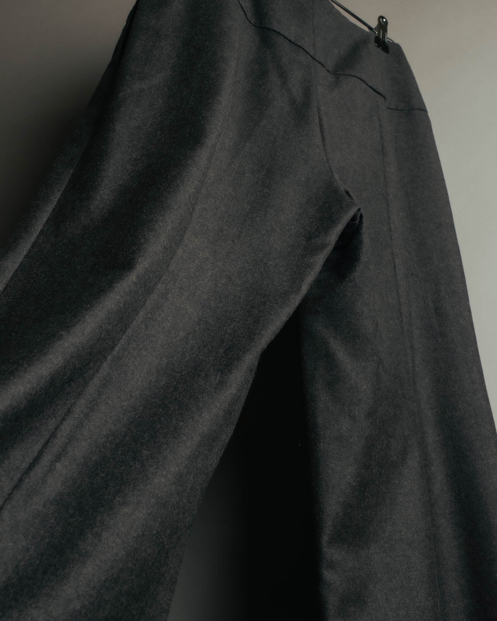-SPECIAL- "CHANEL" 00's Soft wool cashmere wide leg trousers