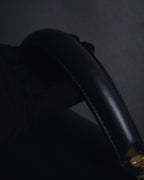 "Salvatore Ferragamo" Structured top-handle leather satchel bag