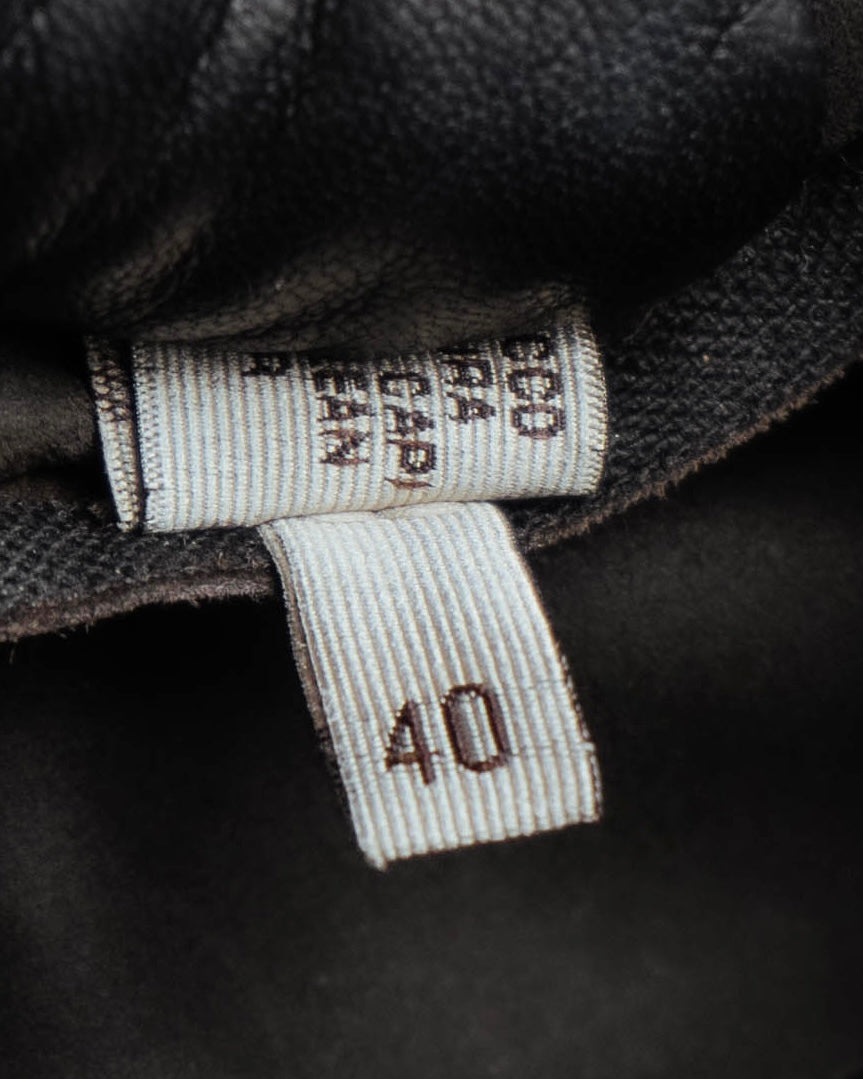 -SPECIAL- “BOTTEGA VENETA” 80’s-90’s Intrecciato suede leather shirt