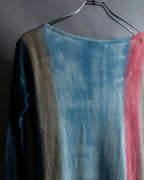 "Loro Piana" Hand-painted gradient knit tunic