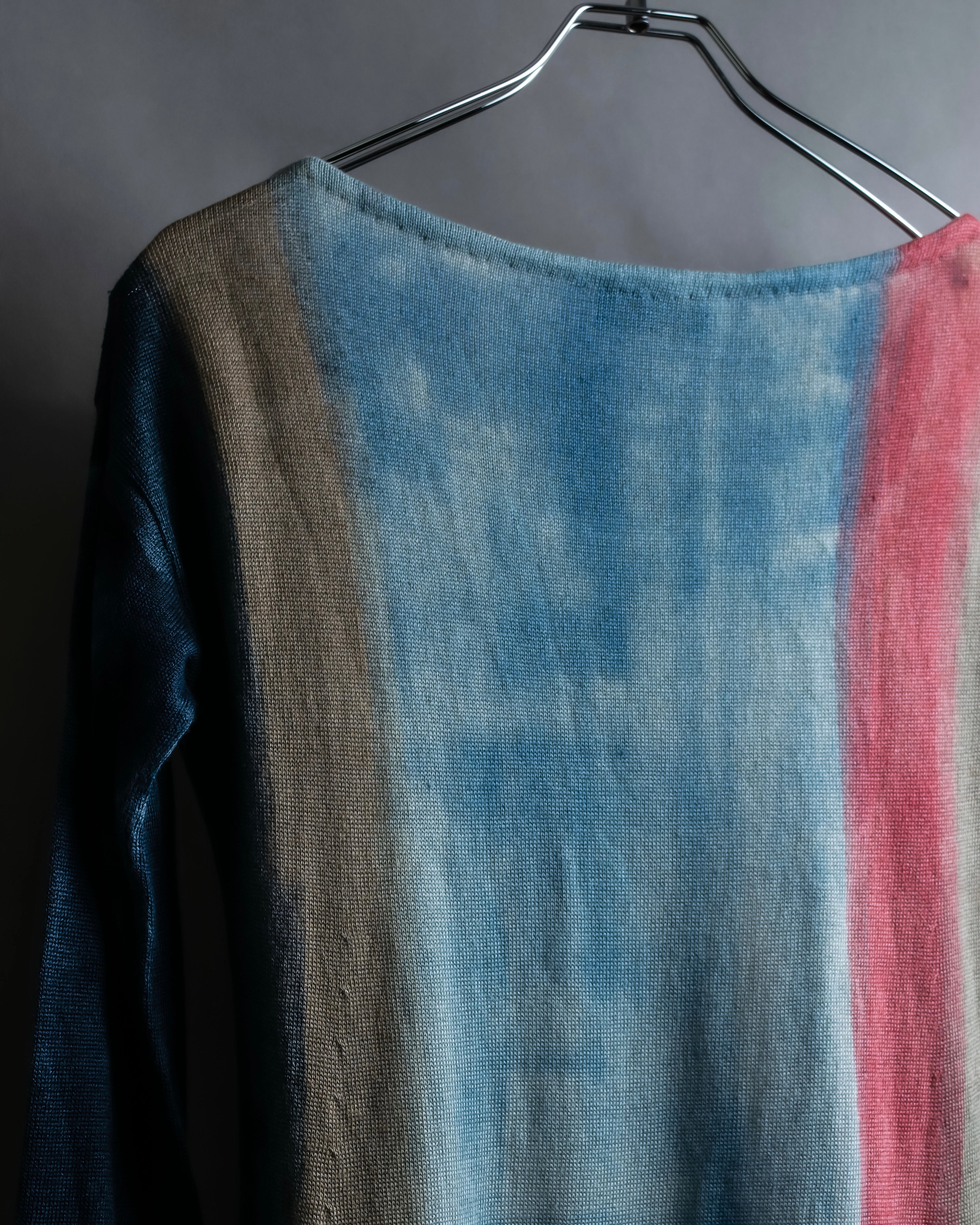 "Loro Piana" Hand-painted gradient knit tunic