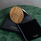 "GUCCI" Gold metal design logo engraved hand mirror