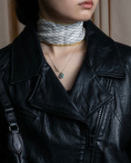 "Acne" Beautiful shape genuine leather double riders jacket