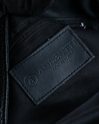 "AULENTTI" Gold closure belt design leather 2-way bag