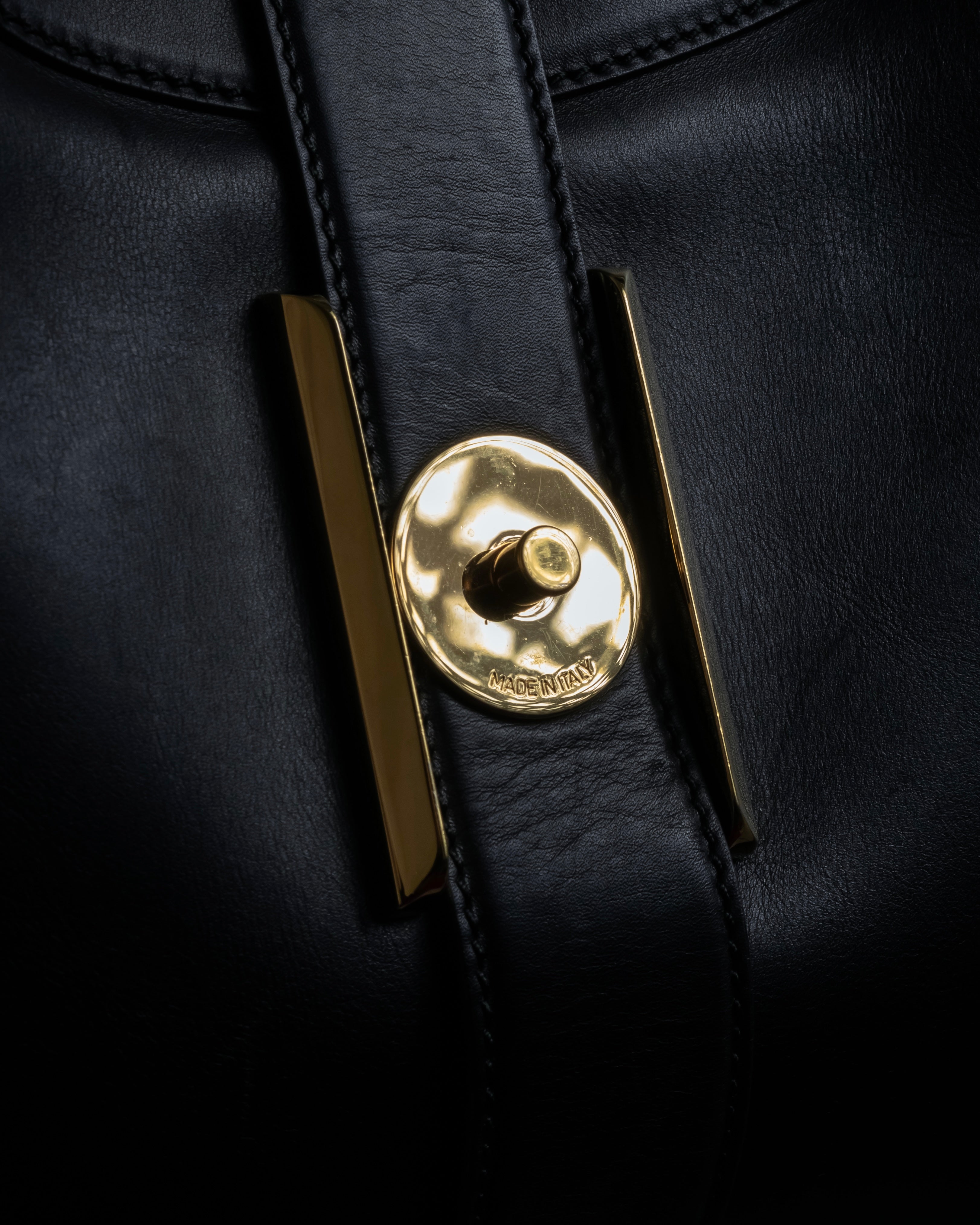 "Salvatore Ferragamo" Vertical gancini drawstring hobo bag