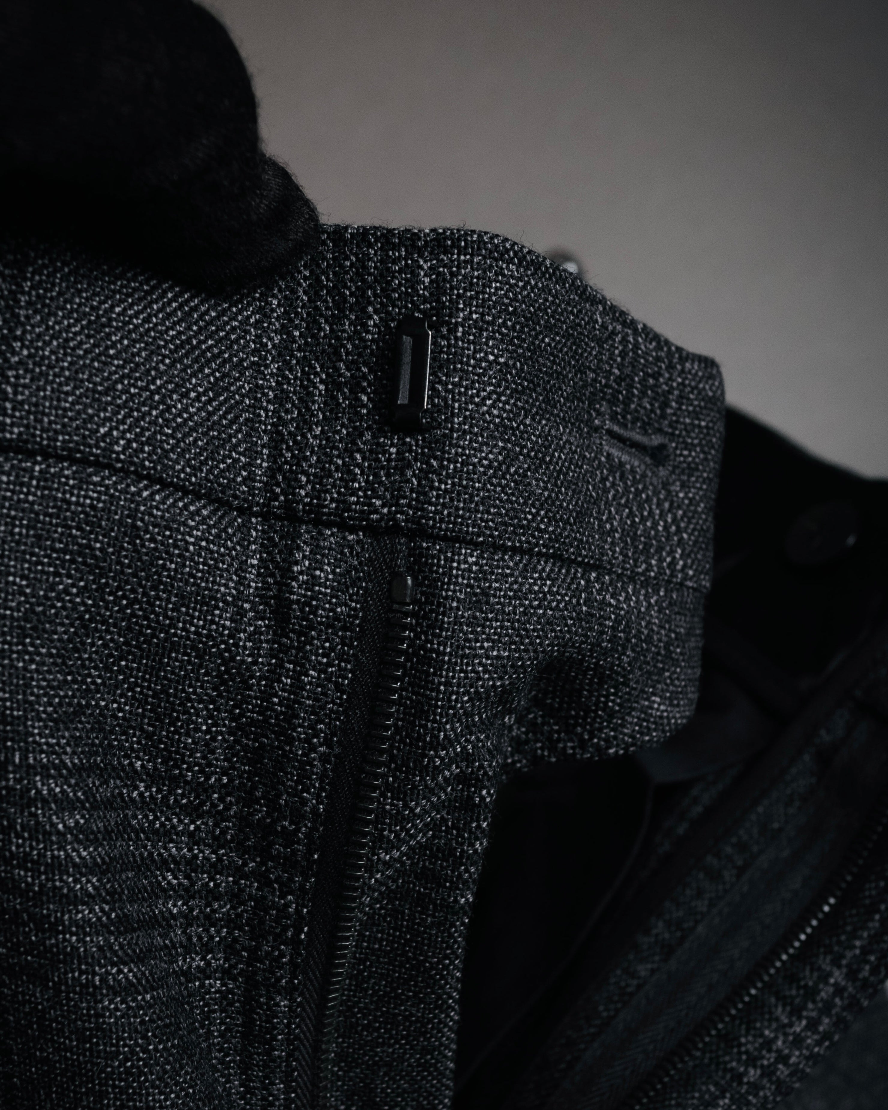 “CELINE” Post-2018 Glen check wool tailored trousers