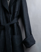 "ETRO" Shawl collar belted mid-length coat