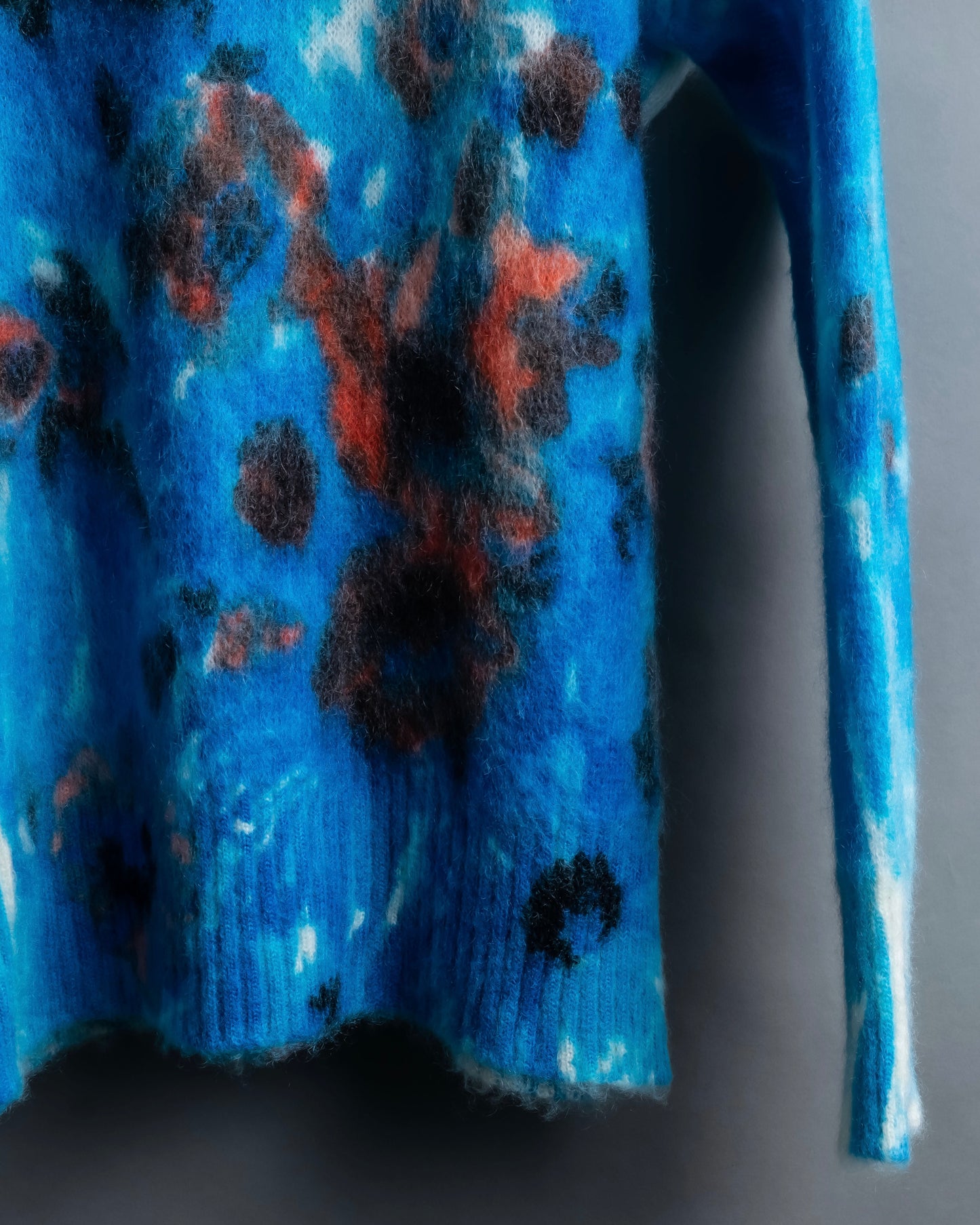 "PRADA" Abstract all over print mohair blend knit