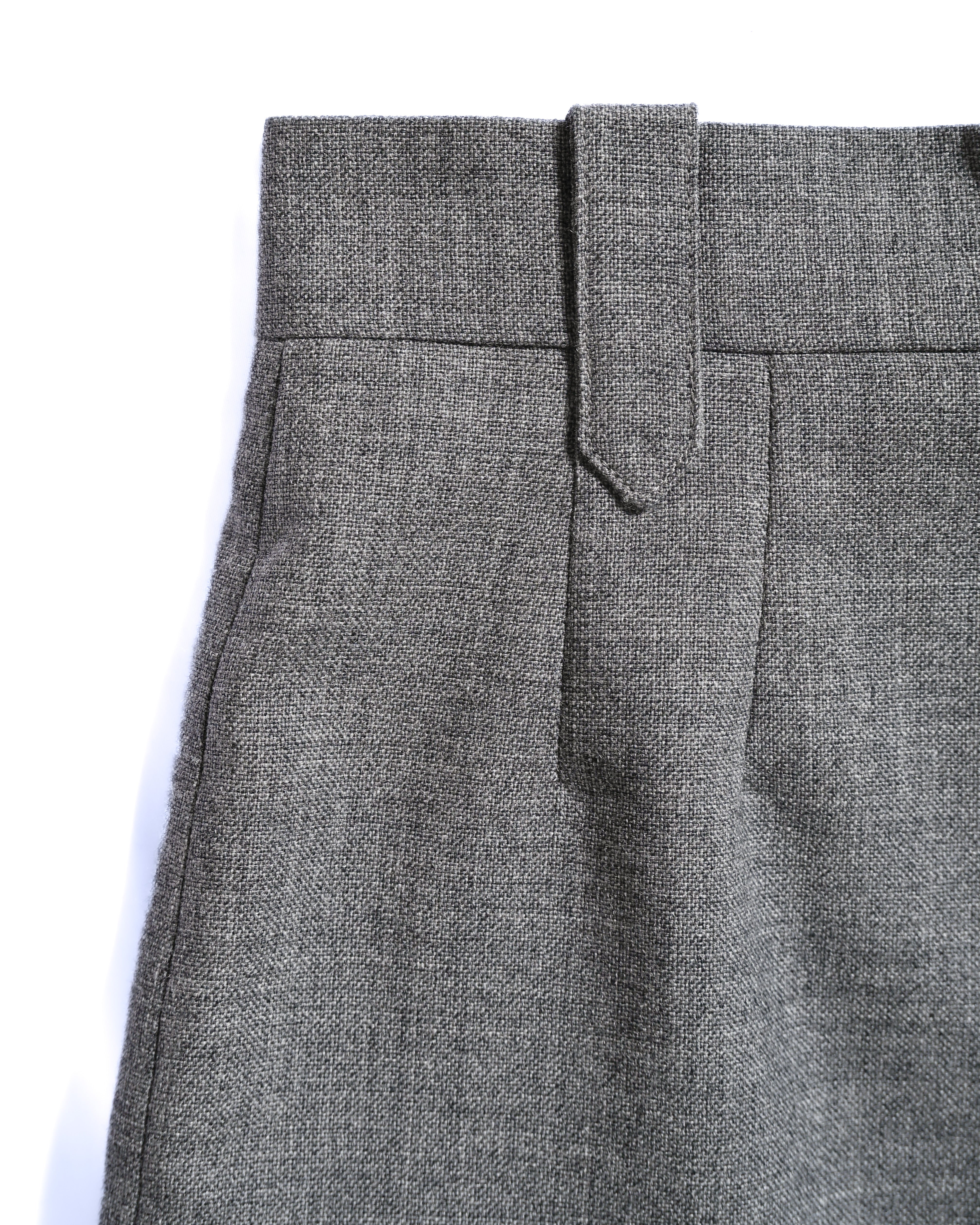 LOEWE/ 2019AW Two Tuck Wool Wide Shorts Gray – MOOD