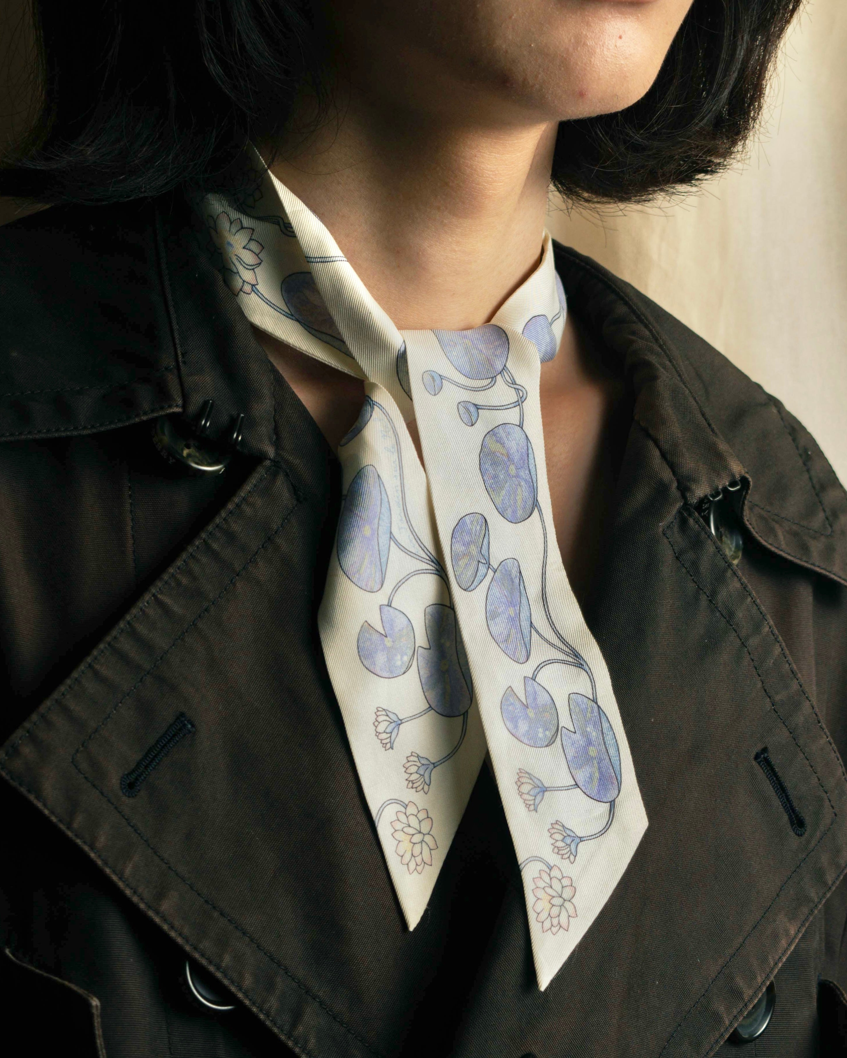 "HERMES" Un Jardin Sur le Nil silk twilly scarf