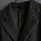 "ARMANI COLLEZIONI" Shoulder width structured oversized herringbone chester coat